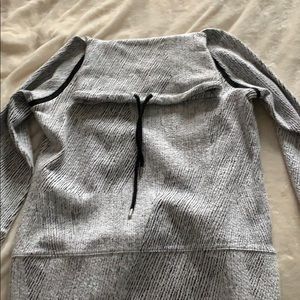 Textured Cowell neck hoodie